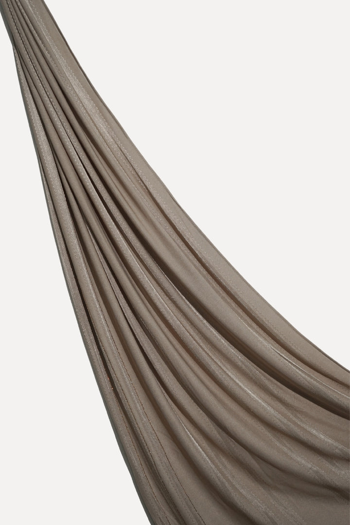 Stone Linear Jersey Hijab - Taupe
