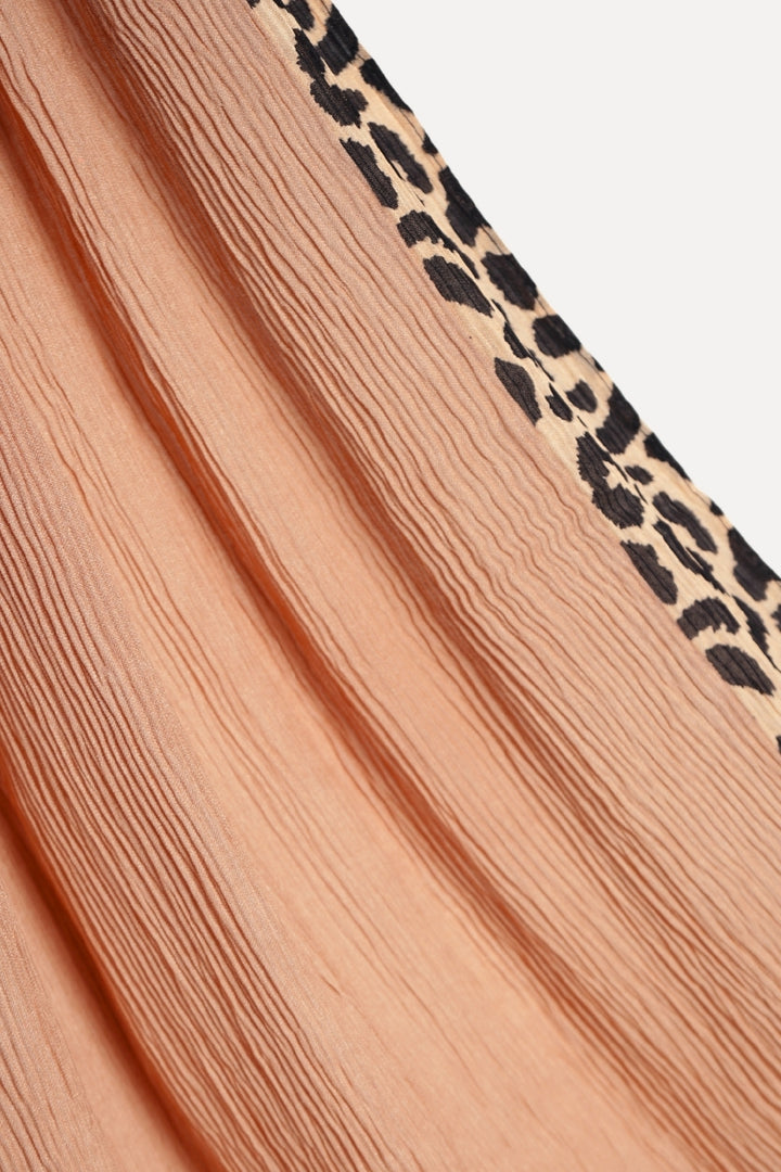 Pleated Crinkle Hijab - Tea