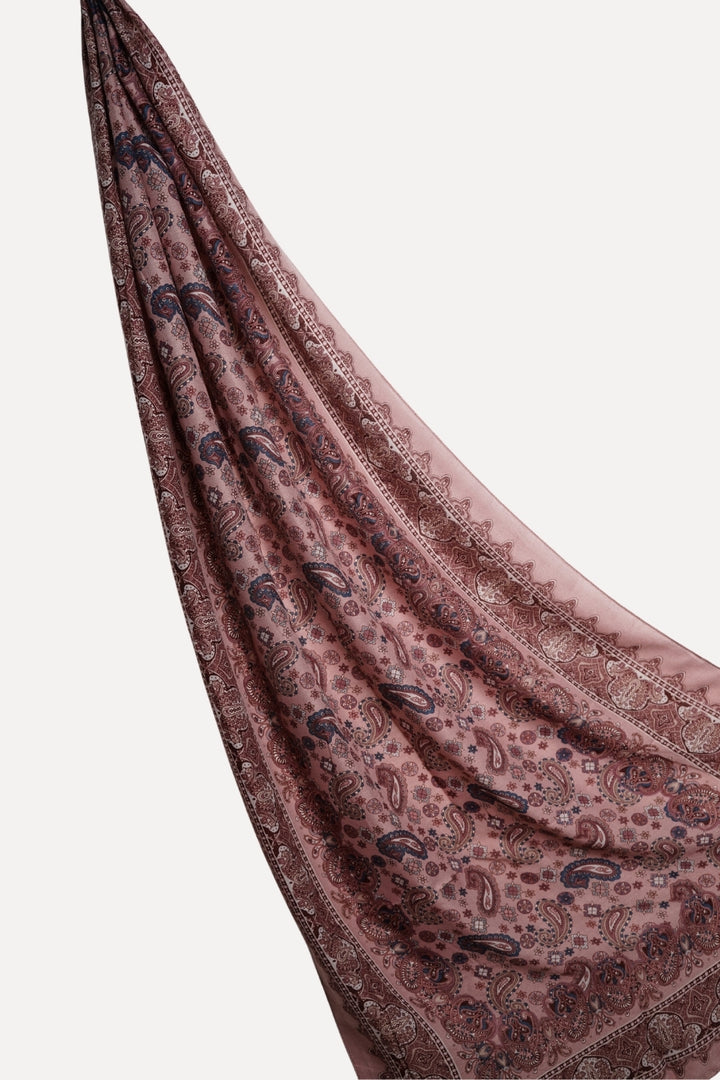 Printed Floral Lawn Hijab - Terra Petal