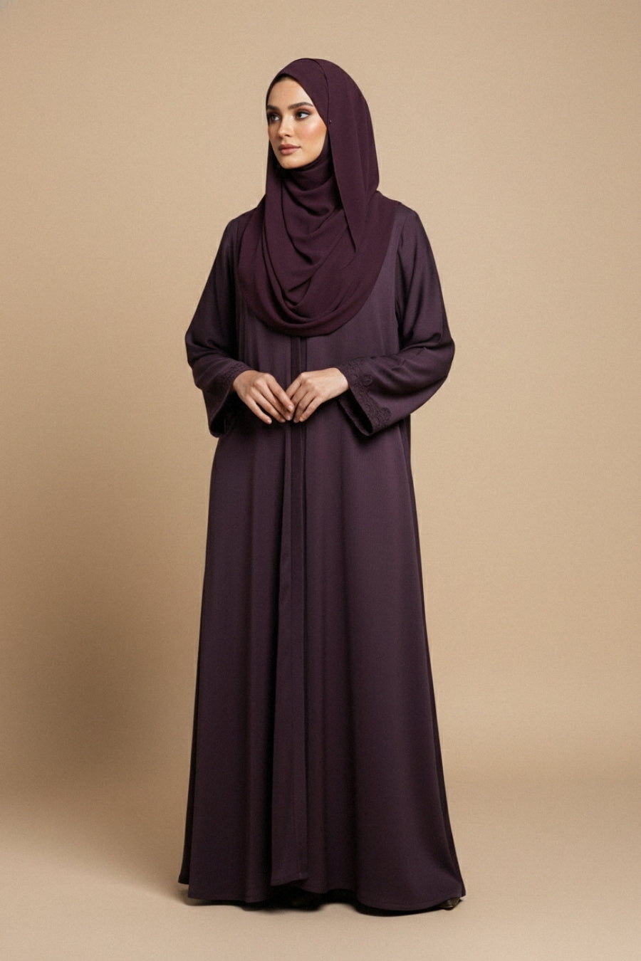 Textured Grape Abaya