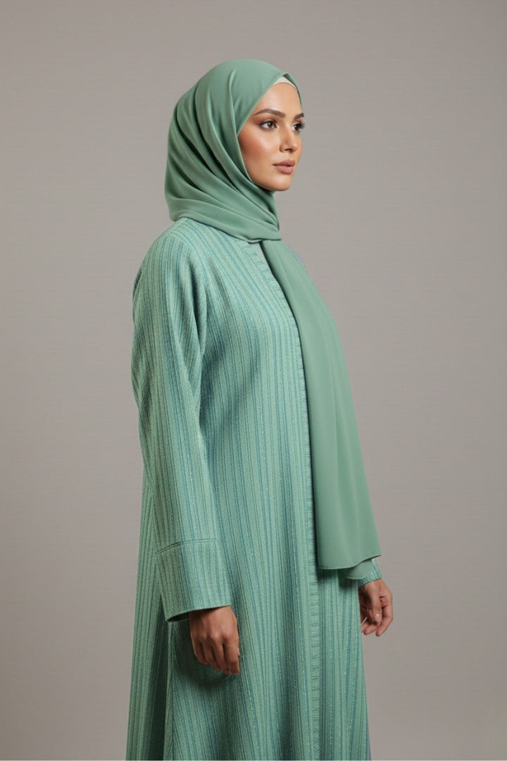 Textured Sapphire Abaya
