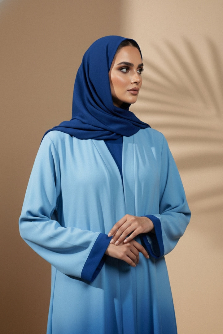 Ombre Abaya - Cadet Blue