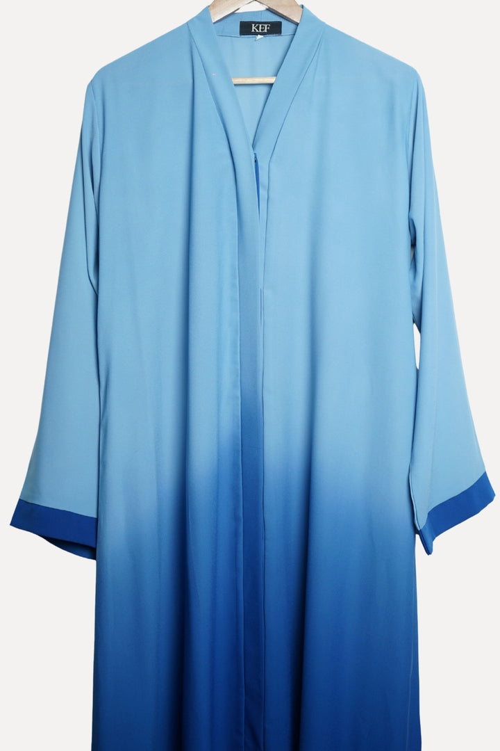 Ombre Abaya - Cadet Blue