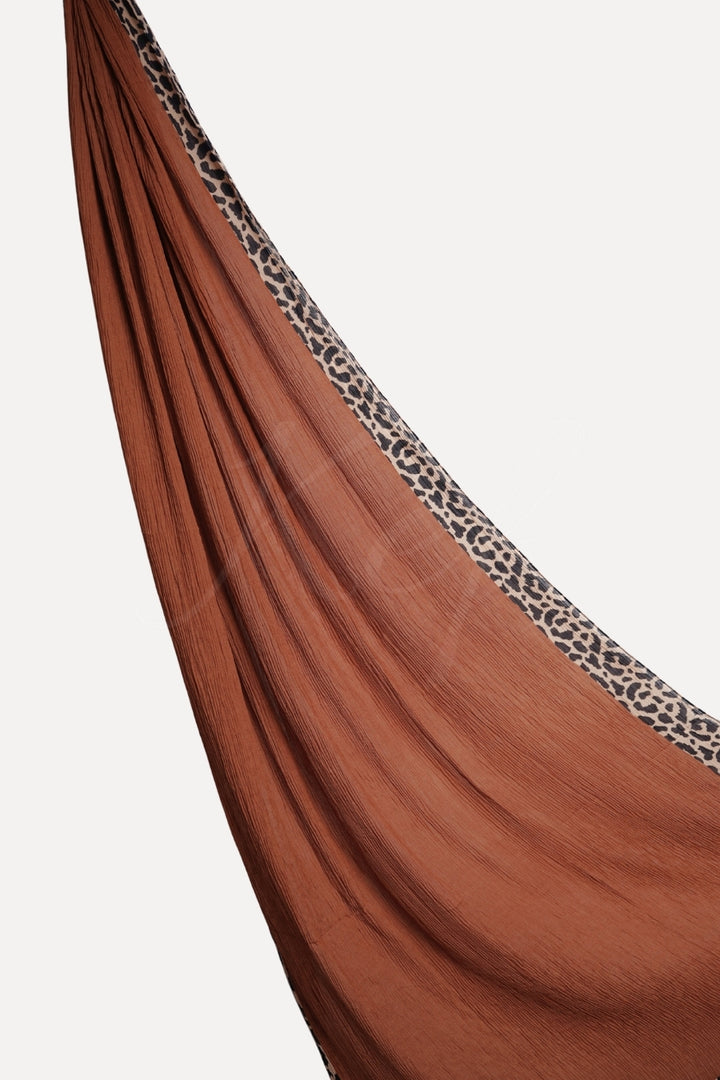 Pleated Crinkle Hijab - Toffee