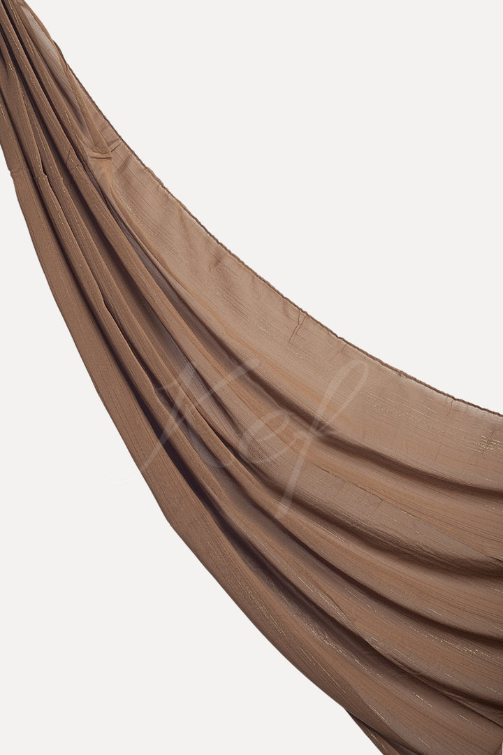 Metallic Chiffon - Toffee