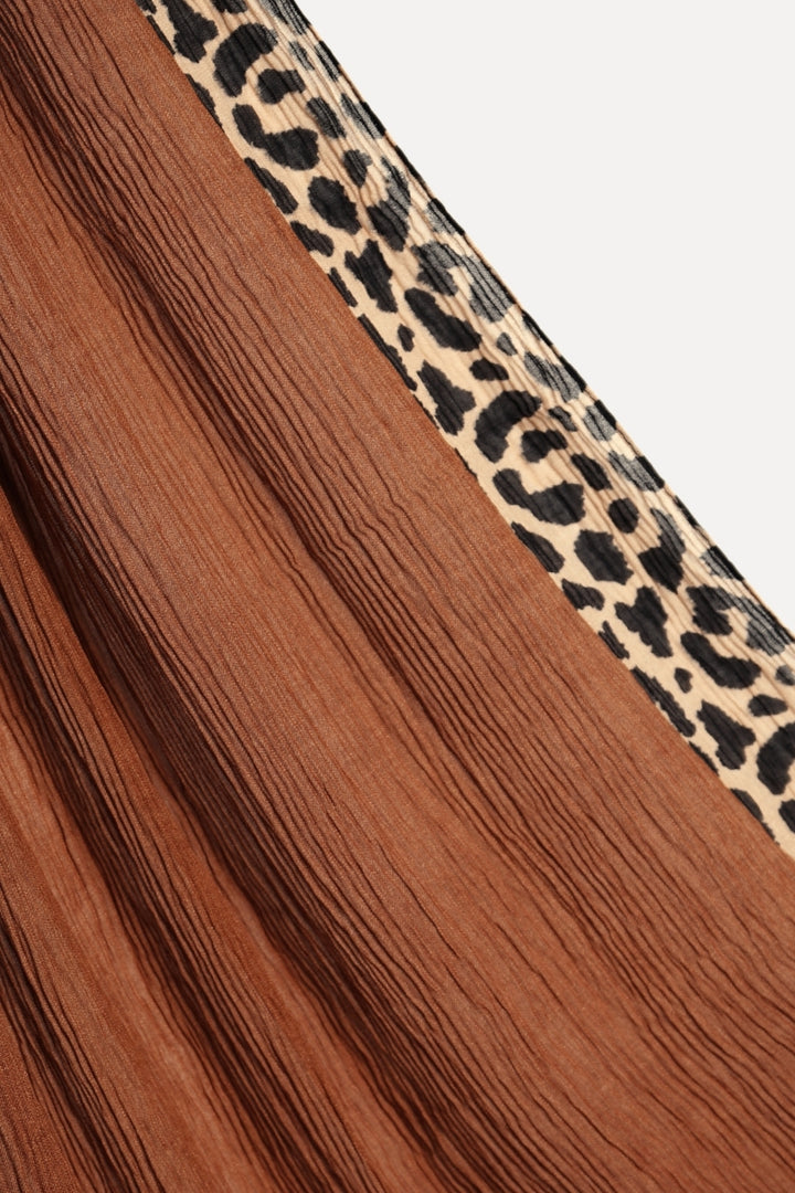 Pleated Crinkle Hijab - Toffee