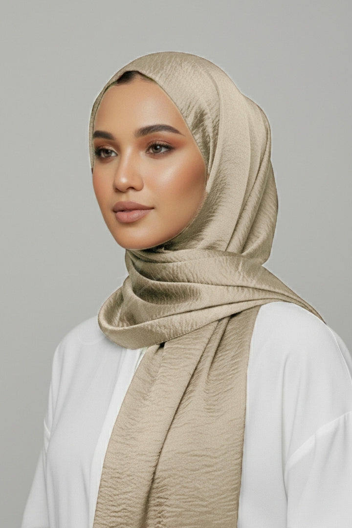 Crepe Textured Chiffon - Toffee Gold