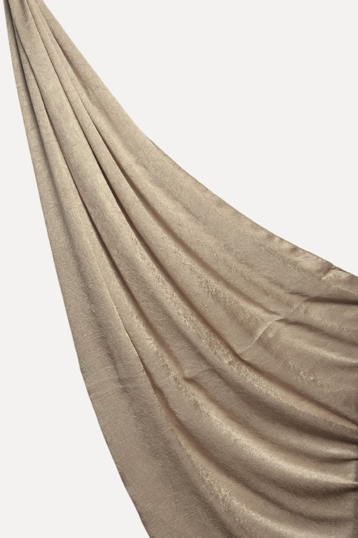 Crepe Textured Chiffon - Toffee Gold