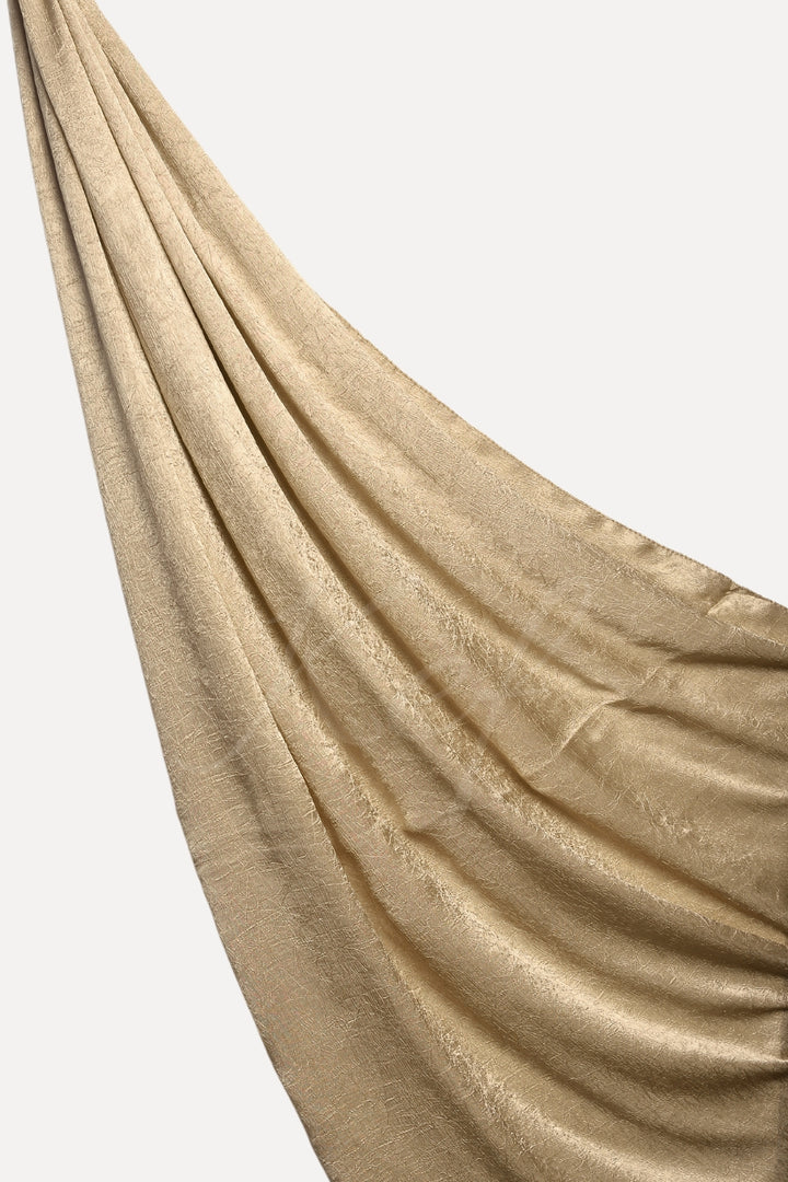 Crepe Textured Chiffon - Toffee Gold