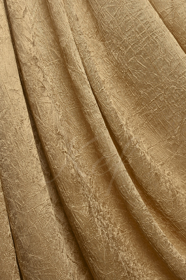 Crepe Textured Chiffon - Toffee Gold