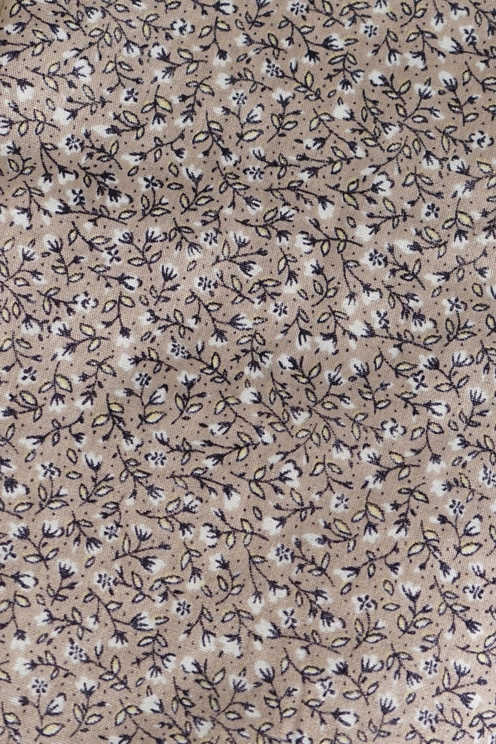 Namaz Chaddar - Taupe Floral (Rectangle)