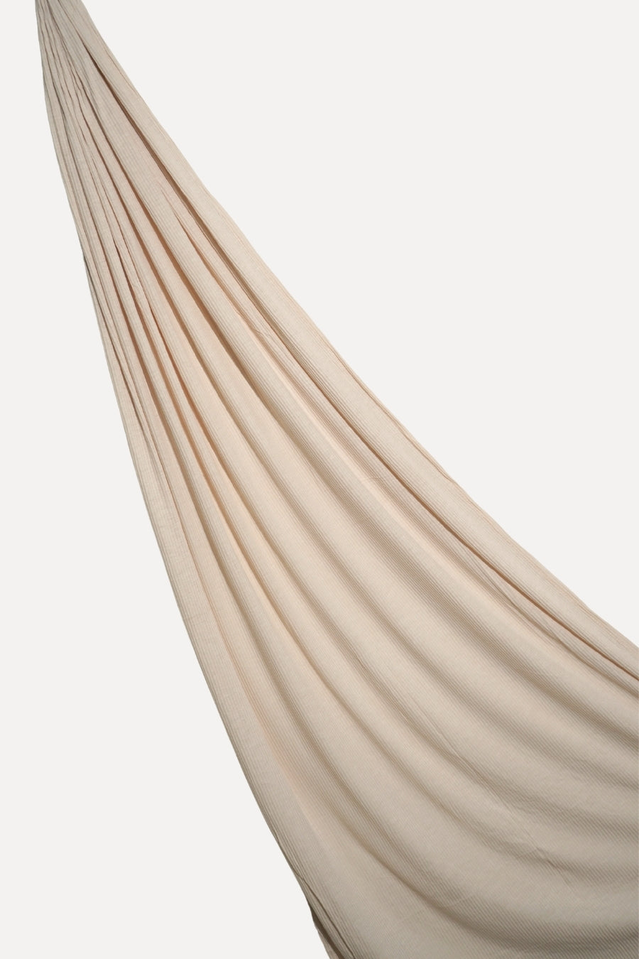 Textured Rib Jersey Hijab - Unbleached Silk