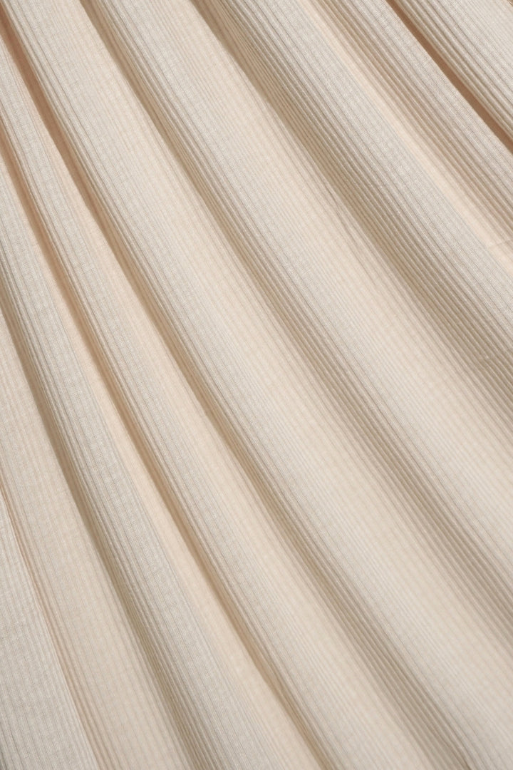 Textured Rib Jersey Hijab - Unbleached Silk