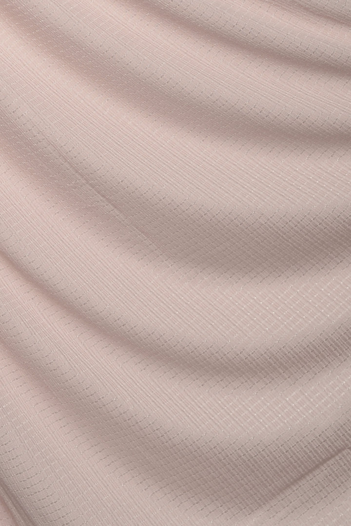 Checkered Jersey Hijab - Unbleached Silk