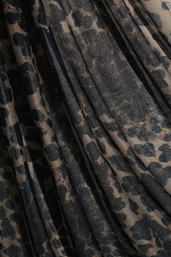 Printed Viscose Modal Hijab - Velvet Panther