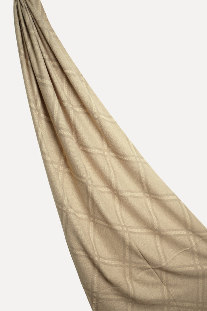 Grid Patterned Cashmere - Wheat