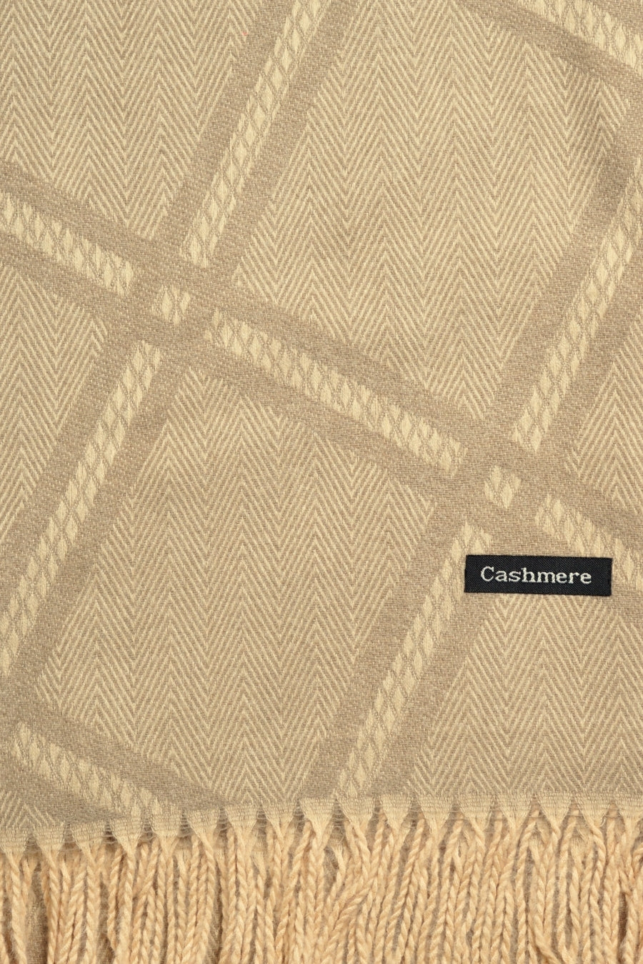 Grid Patterned Cashmere - Wheat