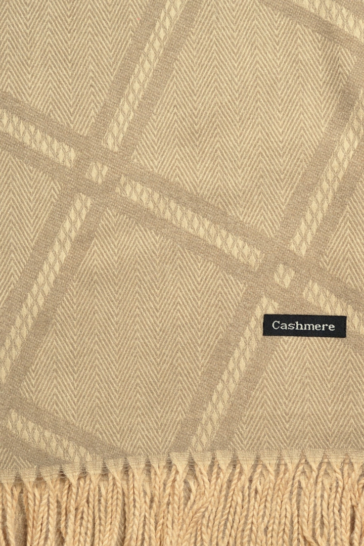 Grid Patterned Cashmere - Wheat