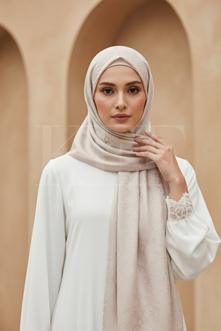 LV Cashmere Hijab -  Wheat