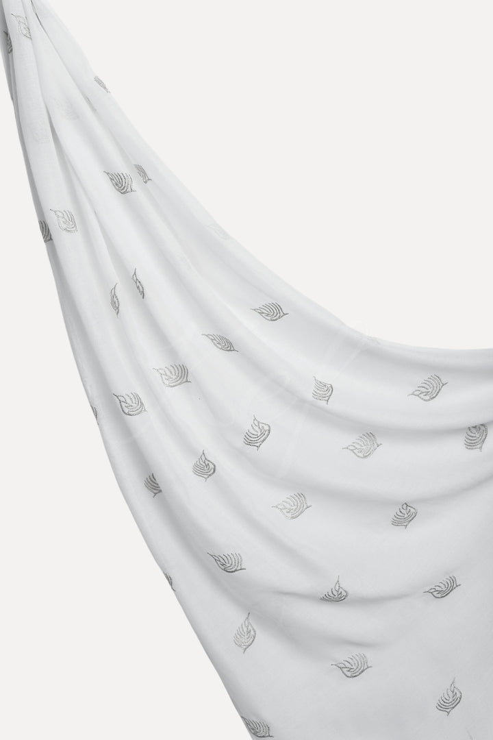 Ovate Lawn Hijab - White