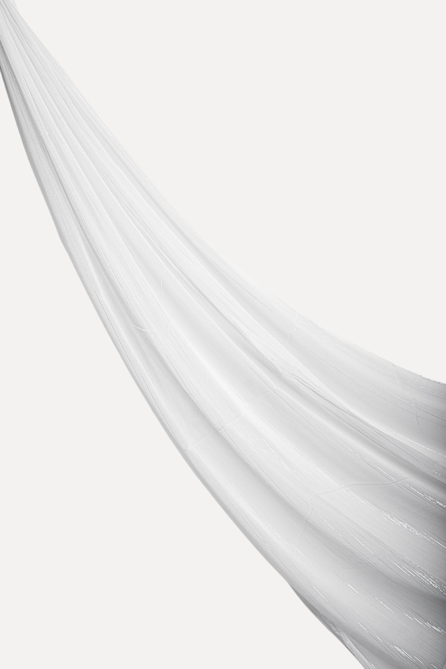 Metallic Chiffon - White