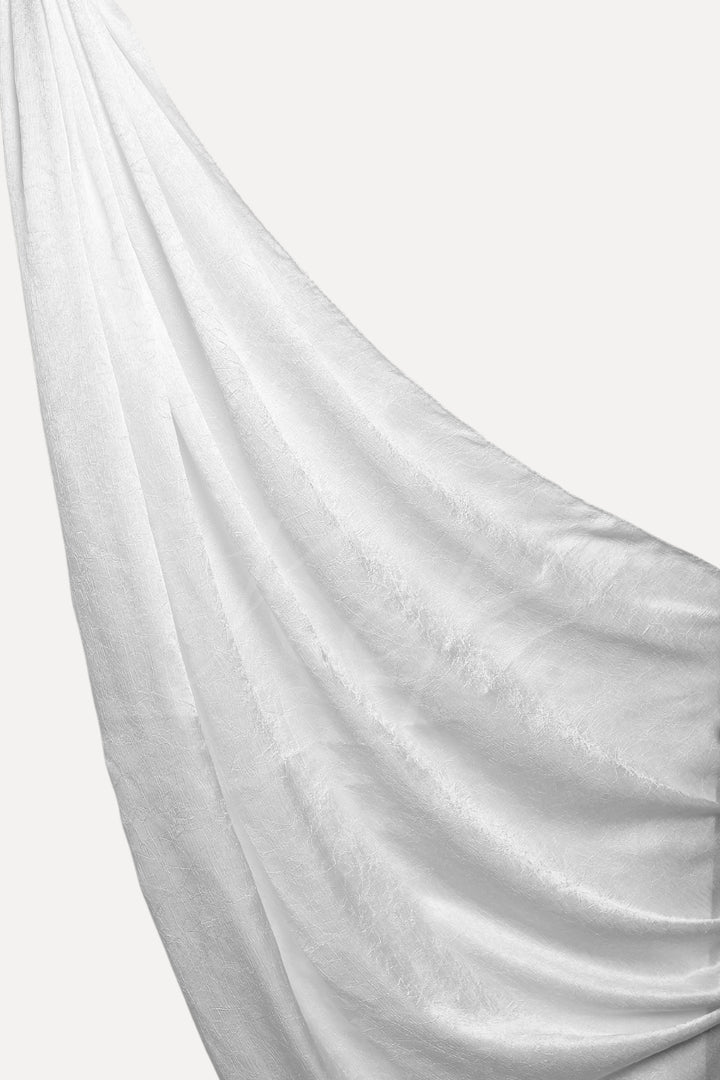 Crepe Textured Chiffon - White