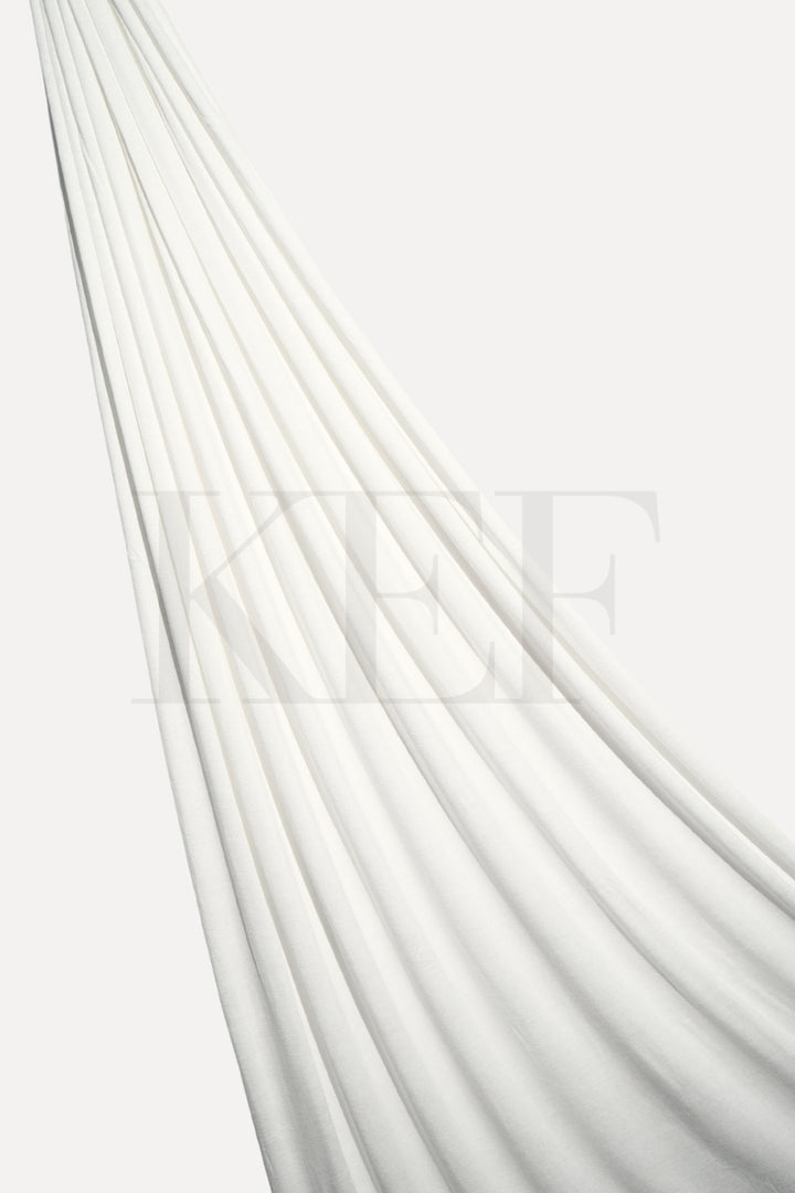 Plain Jersey Hijab - White