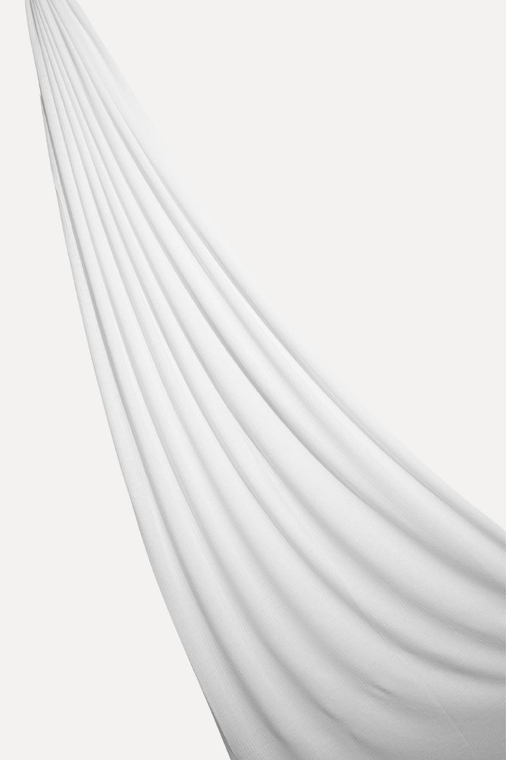 Ribbed Jersey Hijab - White