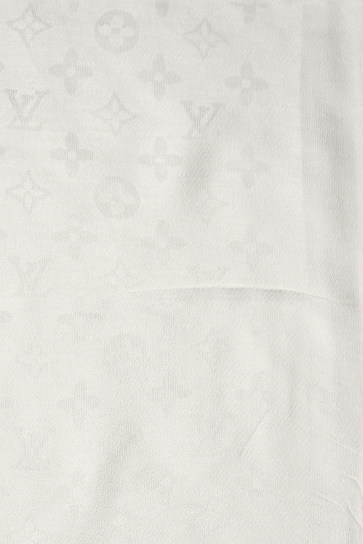 LV Cashmere Hijab -  White