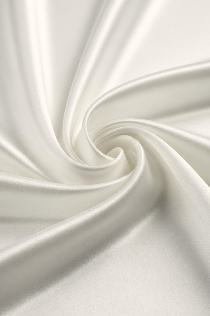 Plain Silk Hijab - White