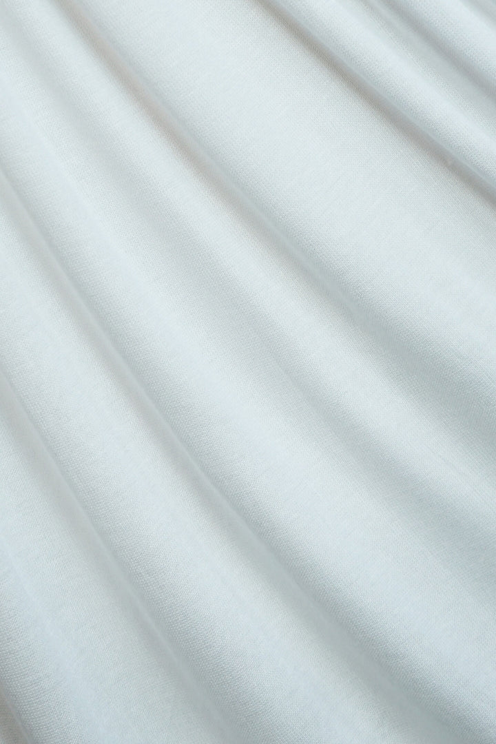 Woven Jersey Hijab - White