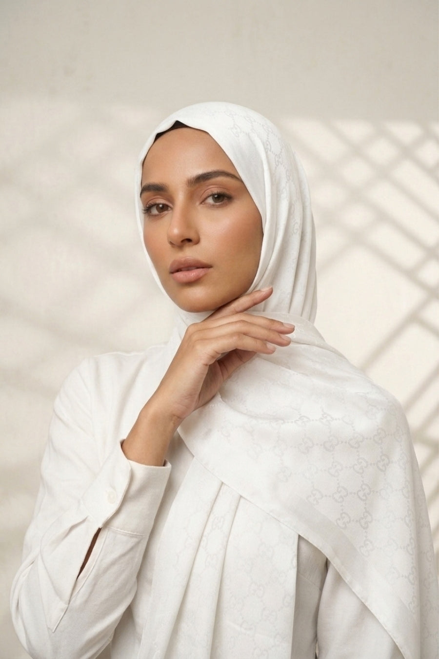 GC Cashmere Hijab -  White
