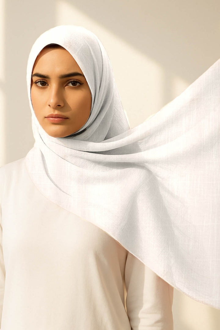 Turkish Lawn Hijab - White