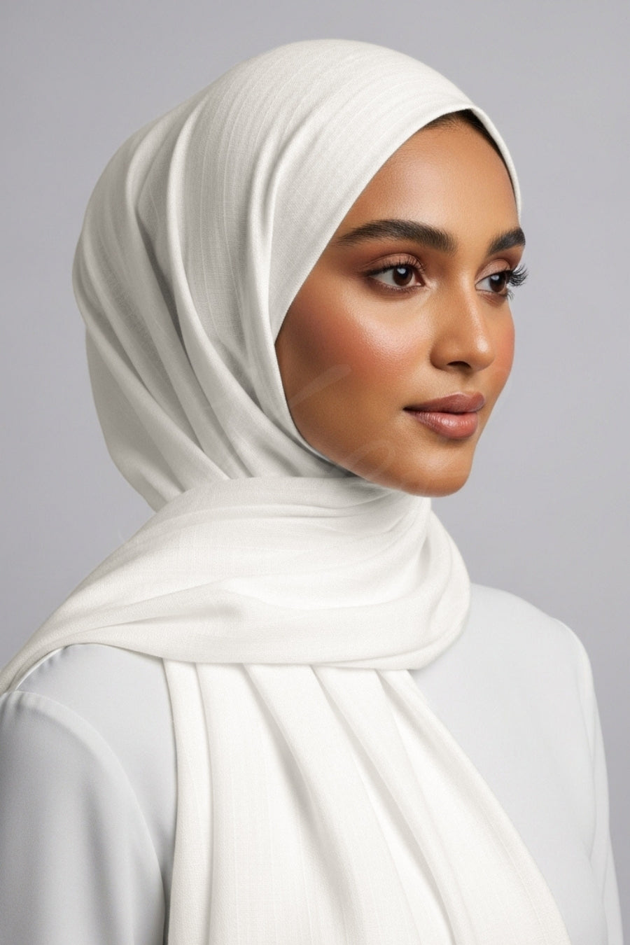 Turkish Lawn Hijab - White
