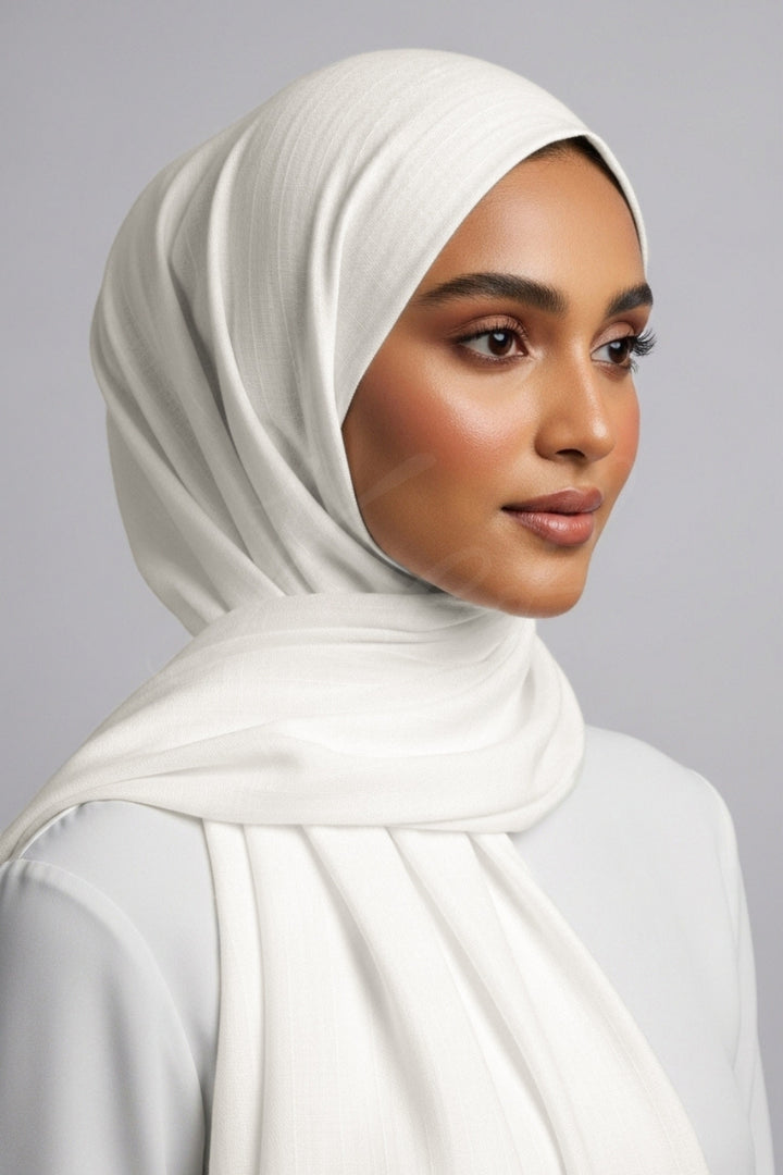 Turkish Lawn Hijab - White