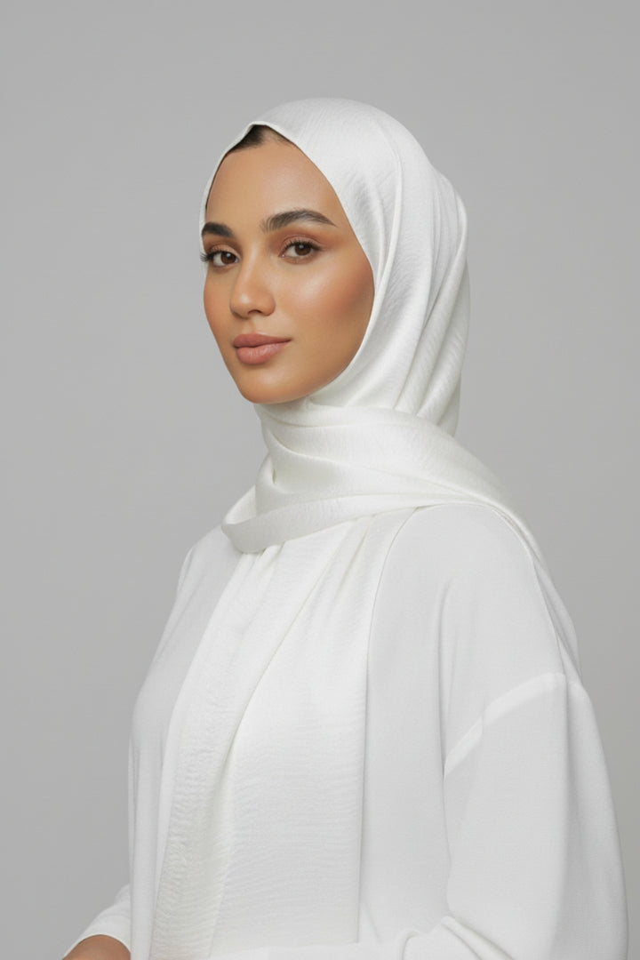 Crepe Textured Chiffon - White