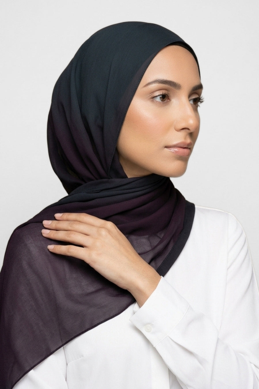 Ombre Georgette - Wild Plum