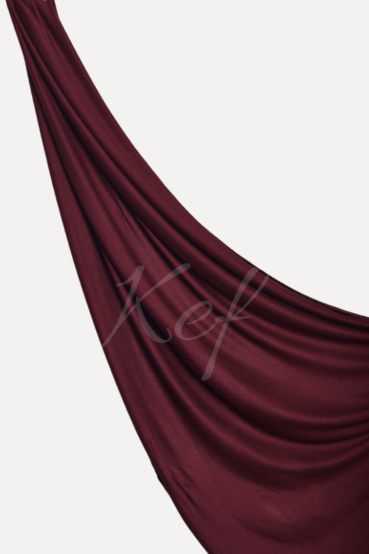 Plain Jersey Hijab - Wine