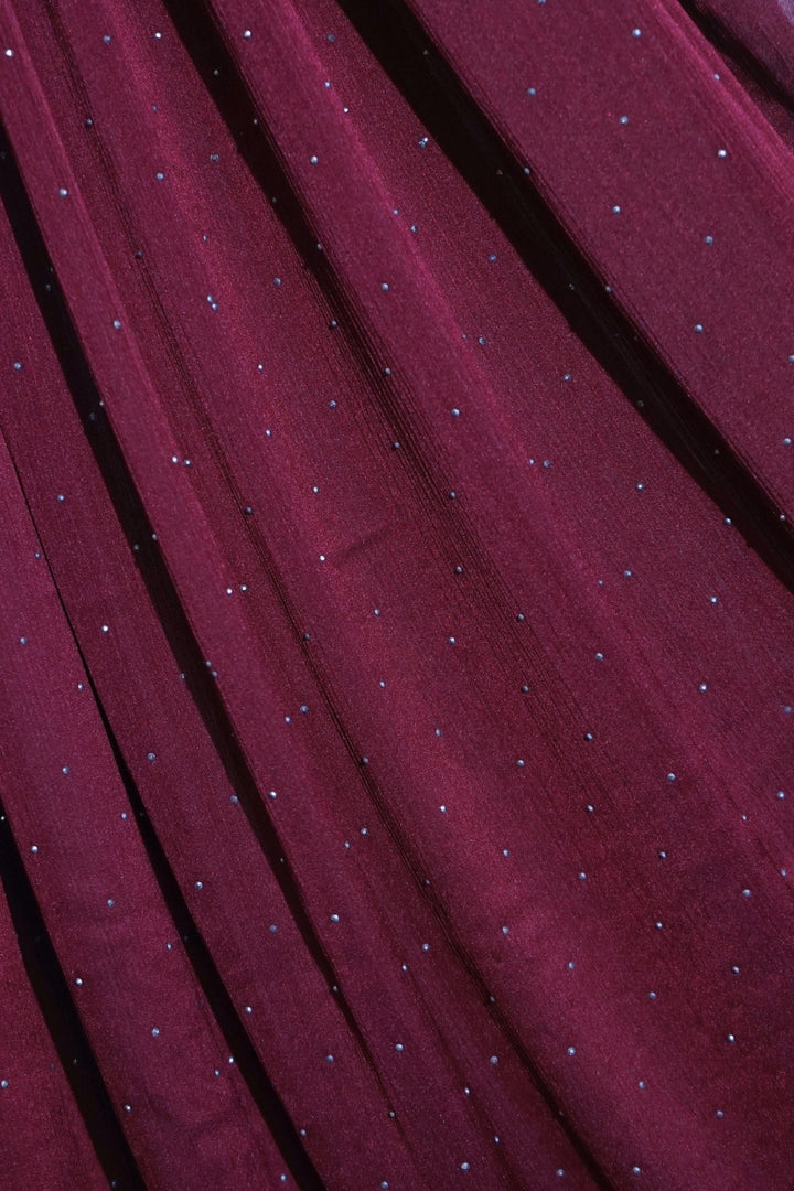 Dotted Matte Chiffon Hijab - Wine