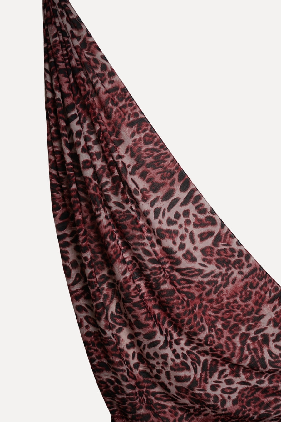 Printed Lawn Weave -  Wine Leopard