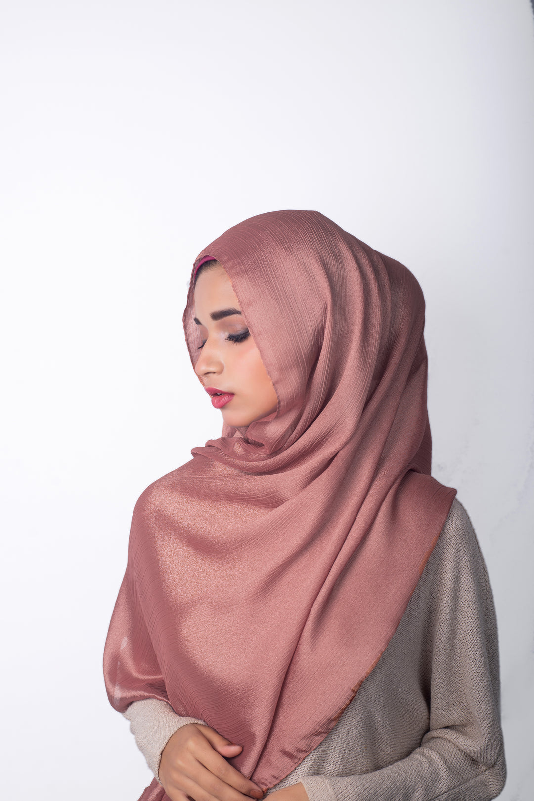 Crinkle Chiffon Hijab - Lilac (Shimmer)