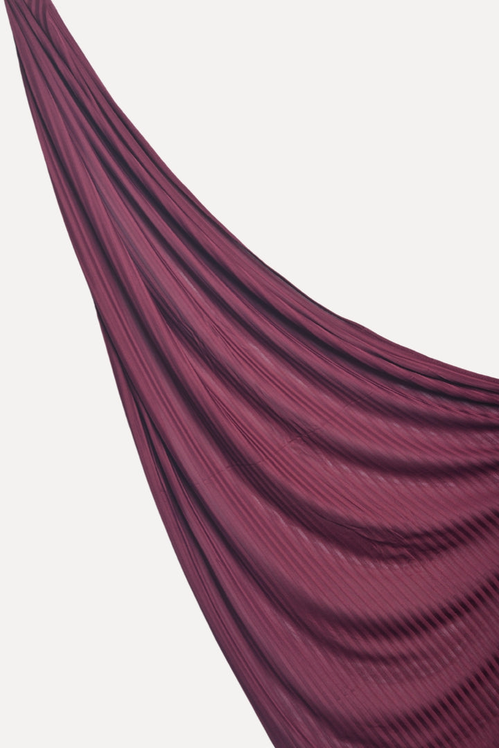 Ribbed Jersey Hijab - Maroon