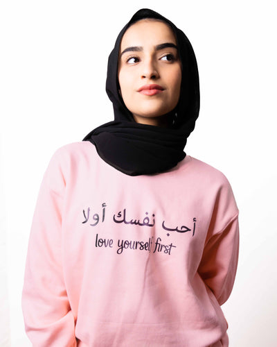 Sweatshirt - Baby Pink (Love Yourself) - Kef