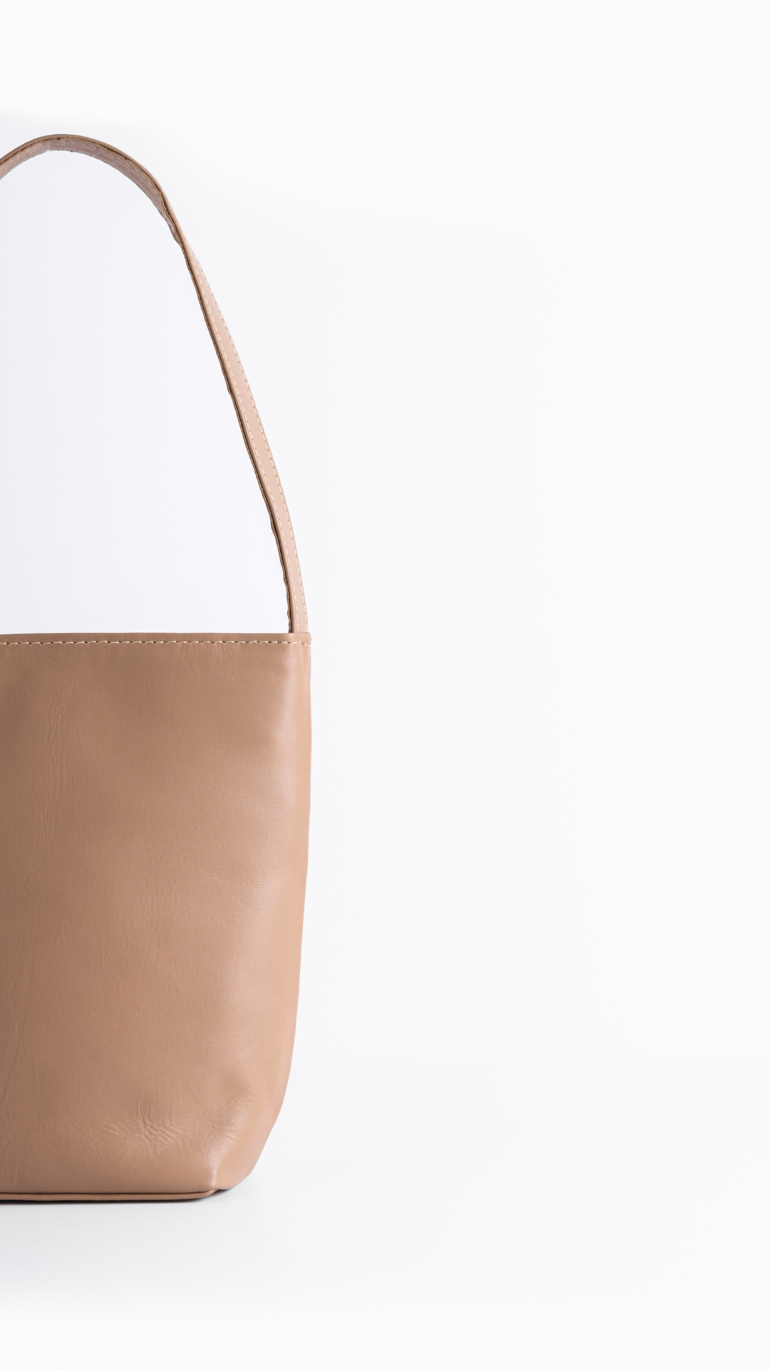 Nude Embroidered Bucket Bag