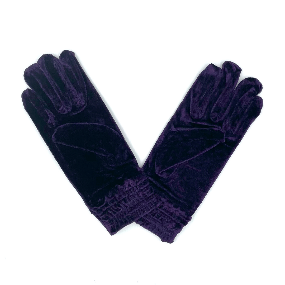 Velvet Purple Gloves - Elva