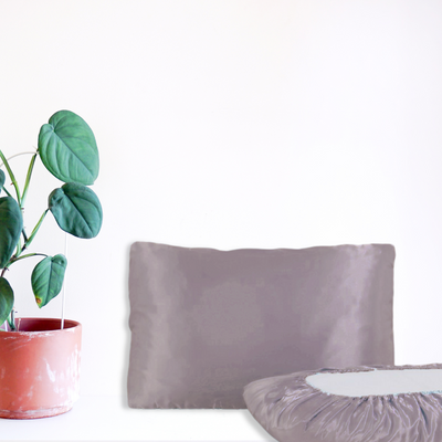 Charmeuse Silk Cloud Gray Pillowcase - Kef