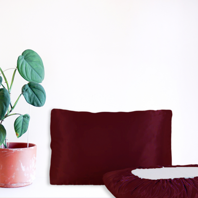 Charmeuse Silk Ruby Red Pillowcase - Kef
