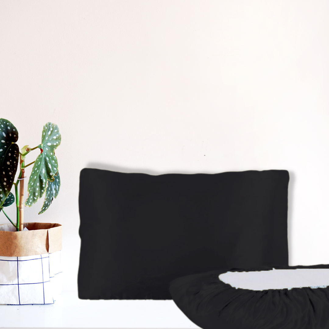 Satin Silk Raven Black Pillowcase - Kef