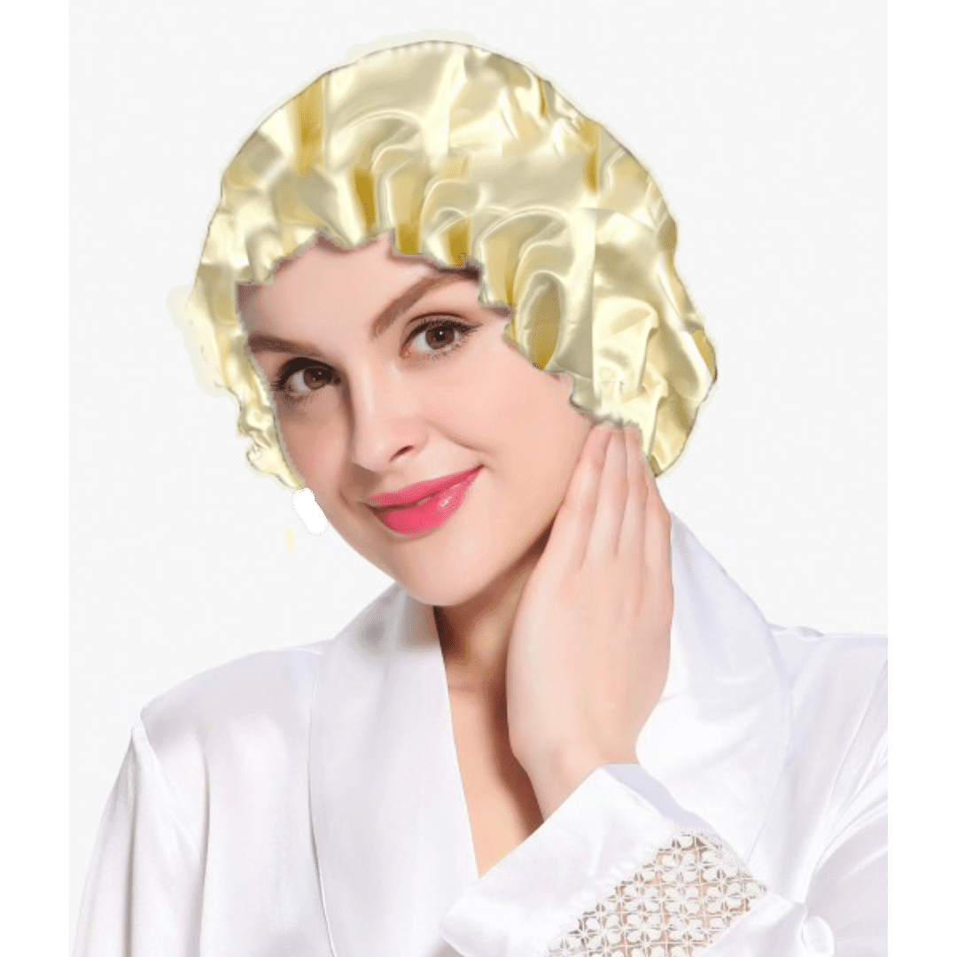 Satin Silk Creamy White Bonnet - Elva