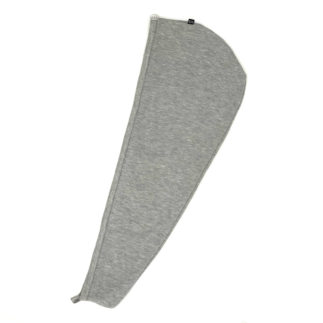 Grey Cotton Hair Towel Wrap - Kef